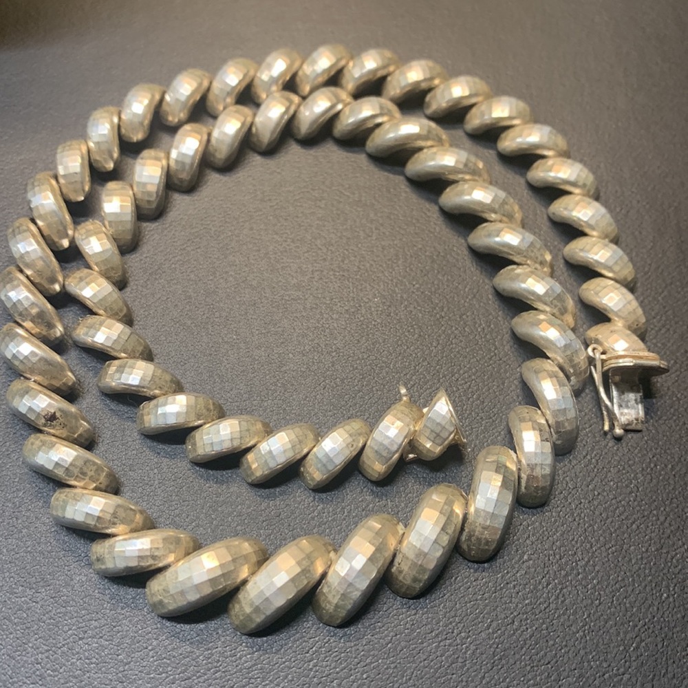 Sterling mega chunky  Milor Italy necklace